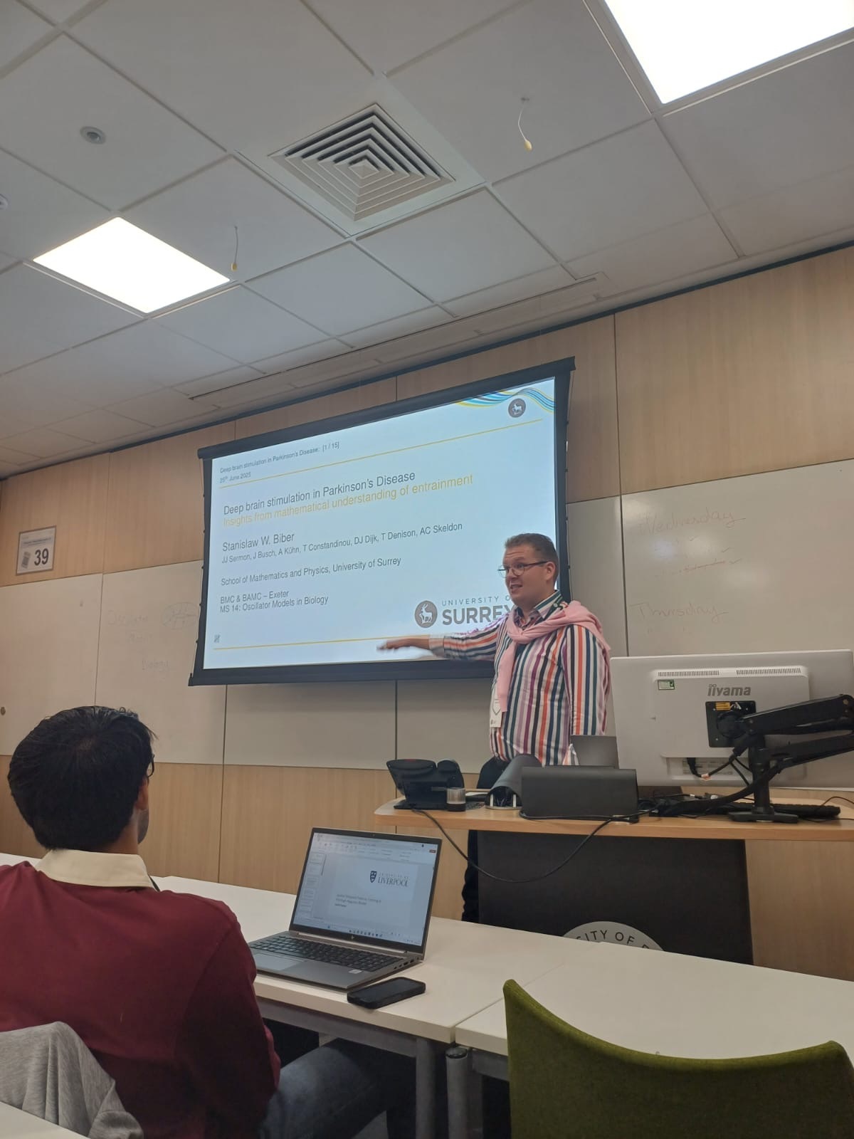 Stanisław presenting his talk at BAMC 2025.