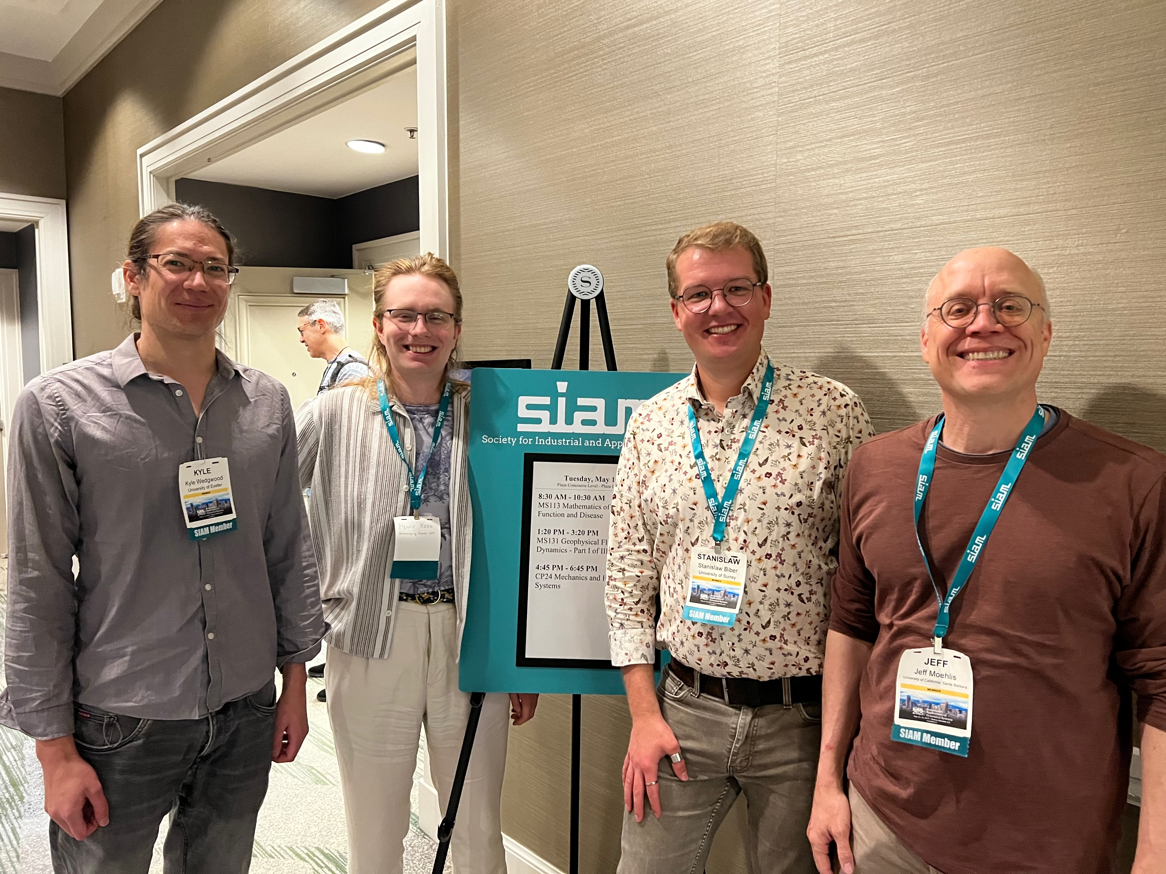 Speakers at the minisymposium on Mathematics of Brain Function and Disease